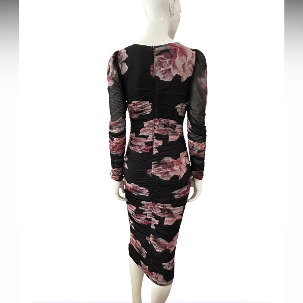 Le Chateau Floral Mesh Bodycon Dress - Picture 3 of 11